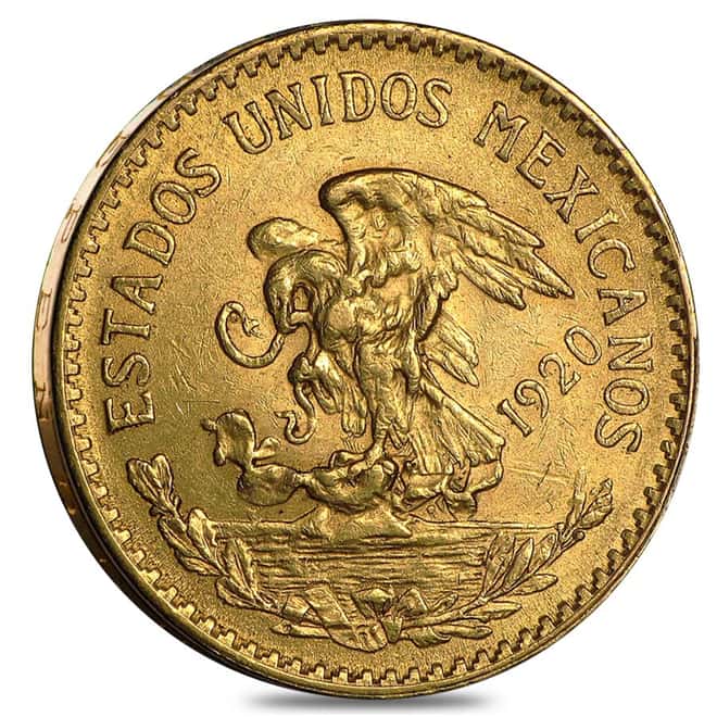 1920 Mexico 20 Pesos Gold Coin