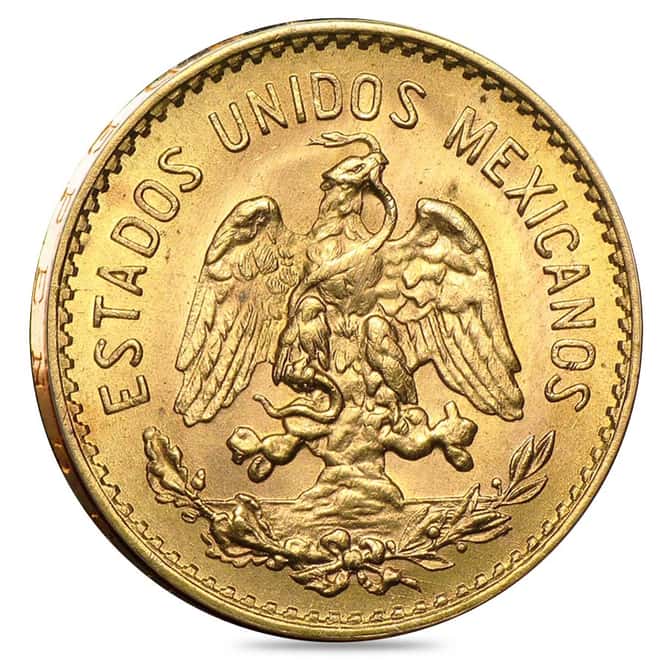 5 Pesos Mexican Gold Coin AGW .1205 oz AU/BU (Random Year)