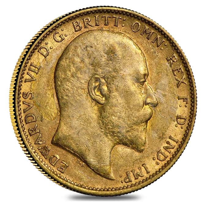 1902-1910-M Australia Gold Sovereign Edward VII Avg Circ
