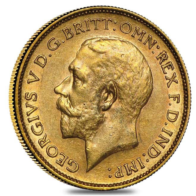 1911-1931-S Australia Gold Sovereign George V Avg Circ
