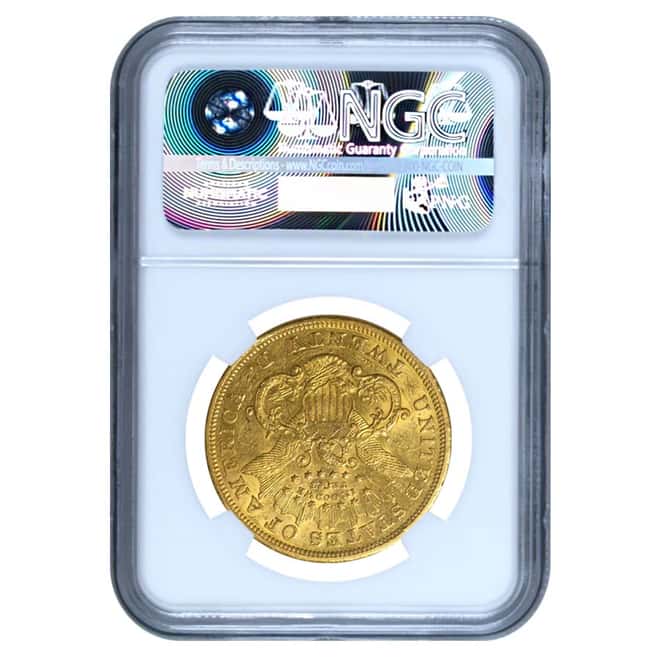 1871 S $20 Liberty Head Double Eagle Gold Coin NGC AU 55