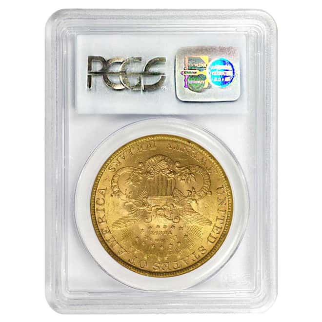 1899 $20 Liberty Head Double Eagle Gold Coin PCGS MS 62