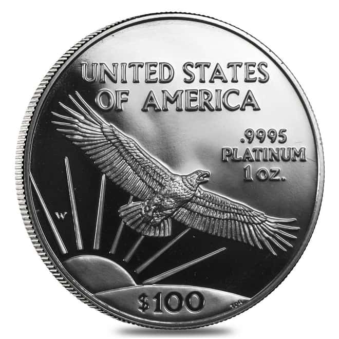 1997 W Platinum 1.85 oz American Eagle Proof 4-coin set W/Box & COA