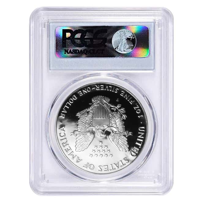 1993 P 1 oz Silver American Eagle $1 Coin PCGS PF 70 - Key Date