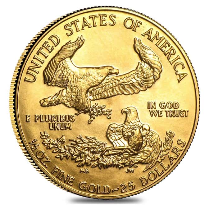 1988 1/2 oz Gold American Eagle BU (MCMLXXXVIII)