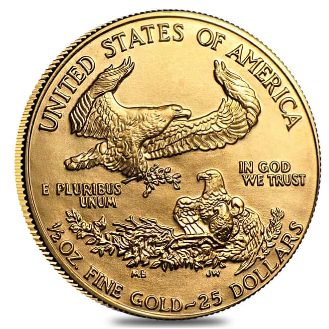 1986 1/2 oz Gold American Eagle BU (MCMLXXXVI) - First Year of Issue