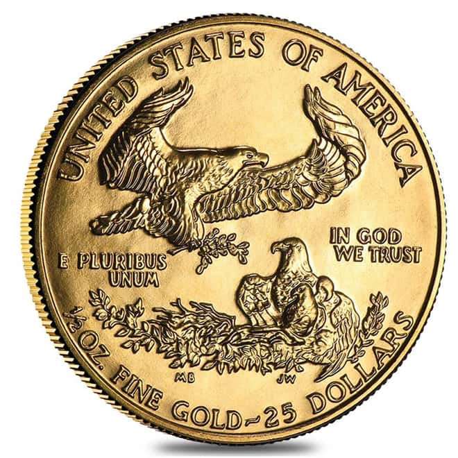 1990 1/2 oz Gold American Eagle BU (MCMXC) 