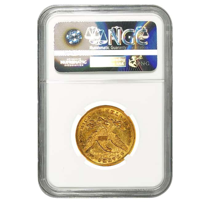 1880 $10 Gold Liberty Head Eagle Coin NGC AU 58  