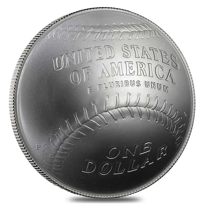 2014-P National Baseball Hall of Fame BU Silver Dollar (w/Box)