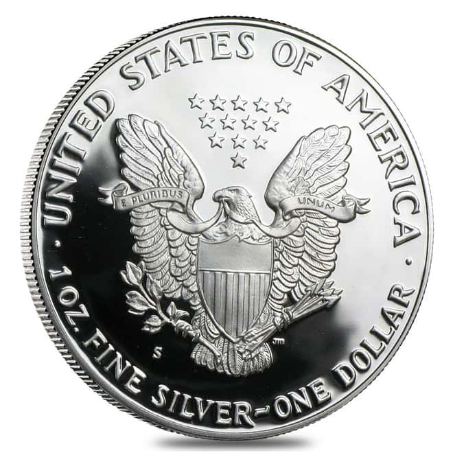1986-S 1 oz Proof Silver American Eagle (w/Box & COA)
