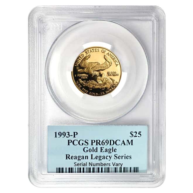 1993-P 1/2 oz Gold American Eagle PCGS PF 69 - Reagan Legacy Series