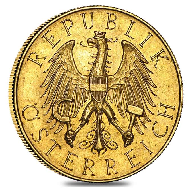 1926-1934 Austria Gold 25 Schilling Prooflike (Random Year)