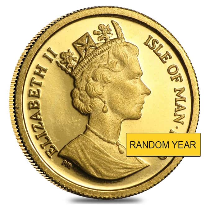 1/10 oz Isle of Man Gold Cat BU/Proof (Random Year)