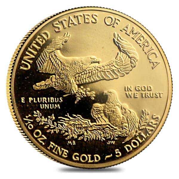 2010-W 1/10 oz $5 Proof Gold American Eagle (w/Box & COA)