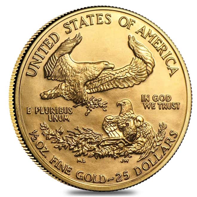 1986 1/2 oz $25 Gold American Eagle First Day of Issue Oct 20 1986 w/Official Mail Stamp