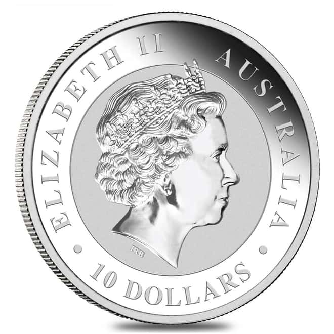 2017 10 oz Silver Australian Kookaburra Perth Mint .999 Fine BU In Capsule