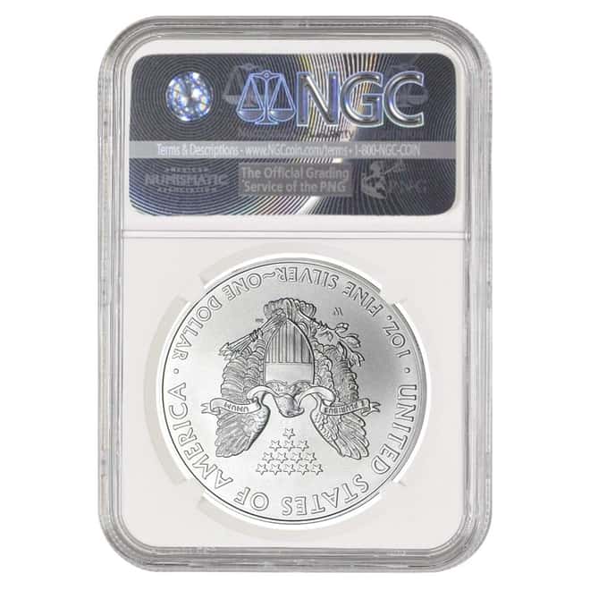 2008-W 1 oz Burnished Silver American Eagle $1 Coin NGC MS 70