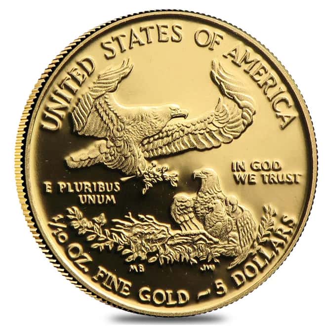 2014-W 1/10 oz $5 Proof Gold American Eagle (w/Box & COA)