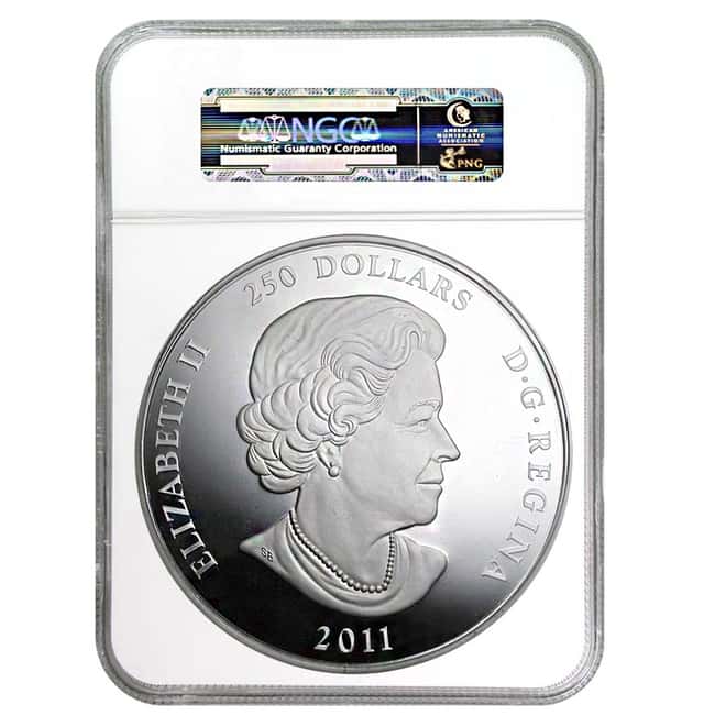 2011 Canada 1 kilo Silver $250 Maple Leaf Forever NGC PF 69