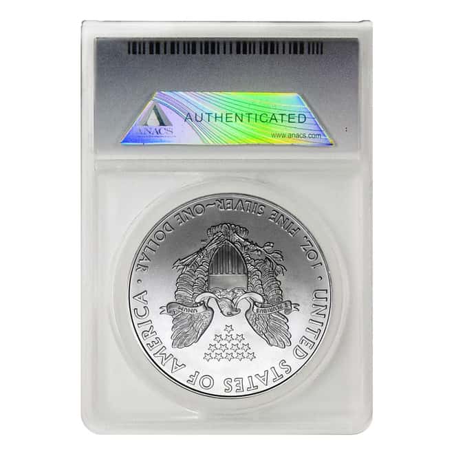 2010 1 oz Silver American Eagle $1 Coin ANACS MS 70 First Day of Issue