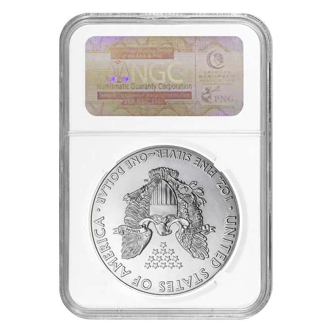 2011 $1 Silver American Eagle NGC MS 70 - Early Releases (25th Eagle Anniversary)