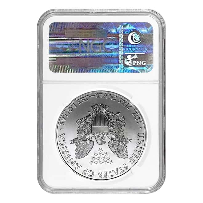2010 1 oz Silver American Eagle $1 Coin NGC MS 70