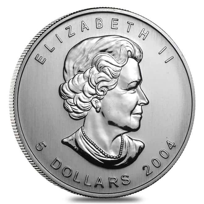 2004 $5 Canadian 1 oz Silver Maple Leaf BU (Sealed)