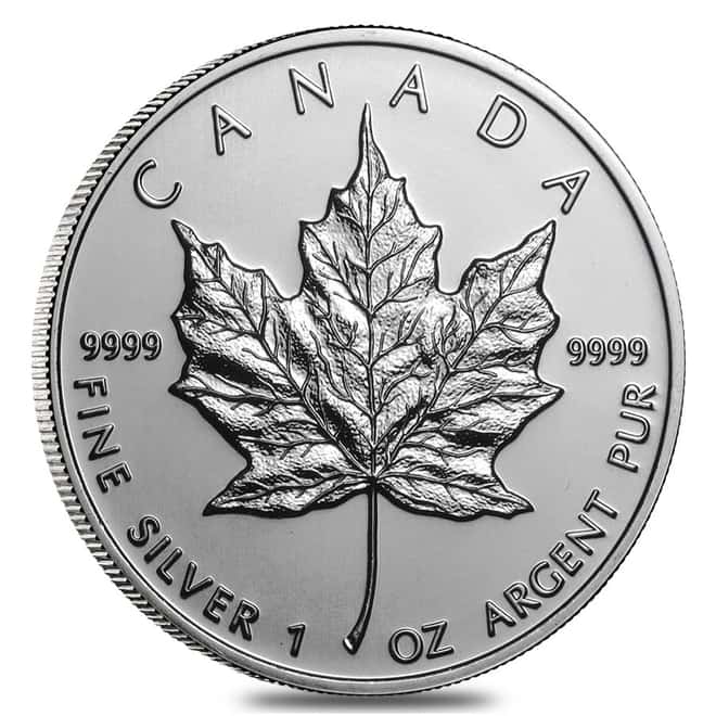 Roll of 25 - 2009 1 oz Silver Canadian Maple Leaf .9999 Fine $5 Coin
