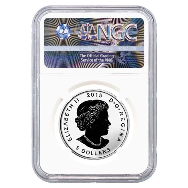 2015 1 oz Silver Canadian Maple Leaf E=mc2 Privy NGC PF 69 - Early Releases