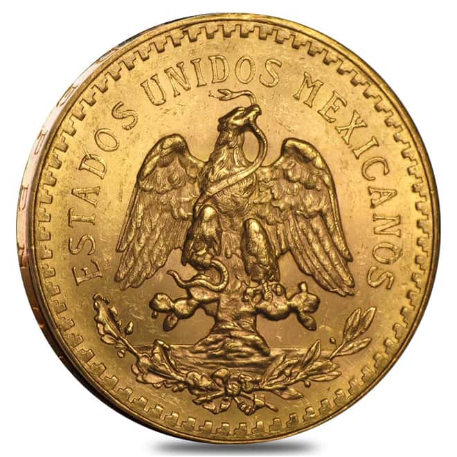 1929 Mexico 50 Pesos Gold Coin AU/BU