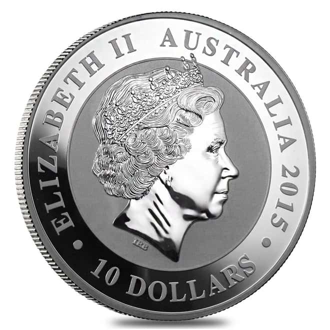 2015 10 oz Silver Australian Kookaburra .999 Fine BU In Cap