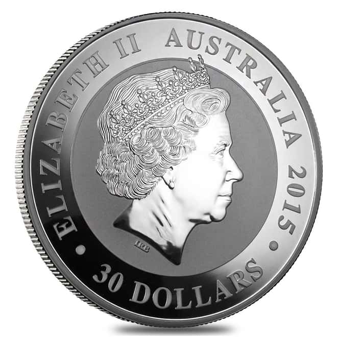 2015 1 Kilo Silver Australian Kookaburra .999 Fine BU