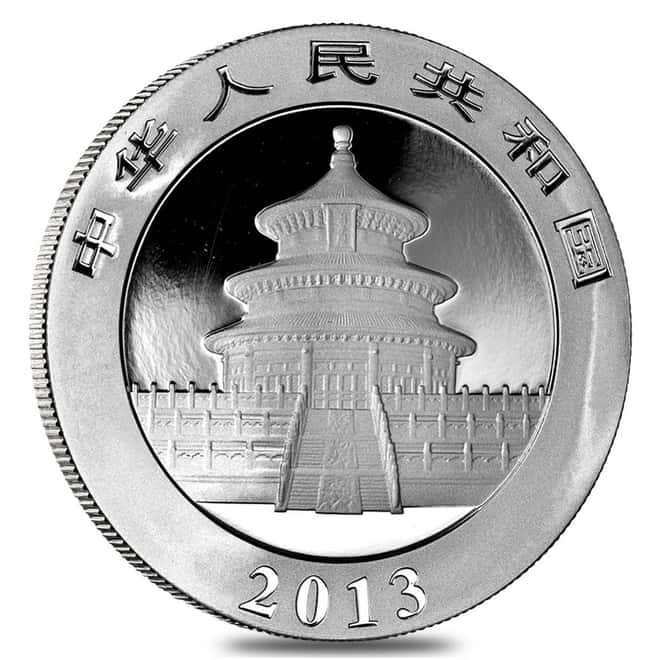 2013 1 oz Chinese Silver Panda (In Capsule) BU