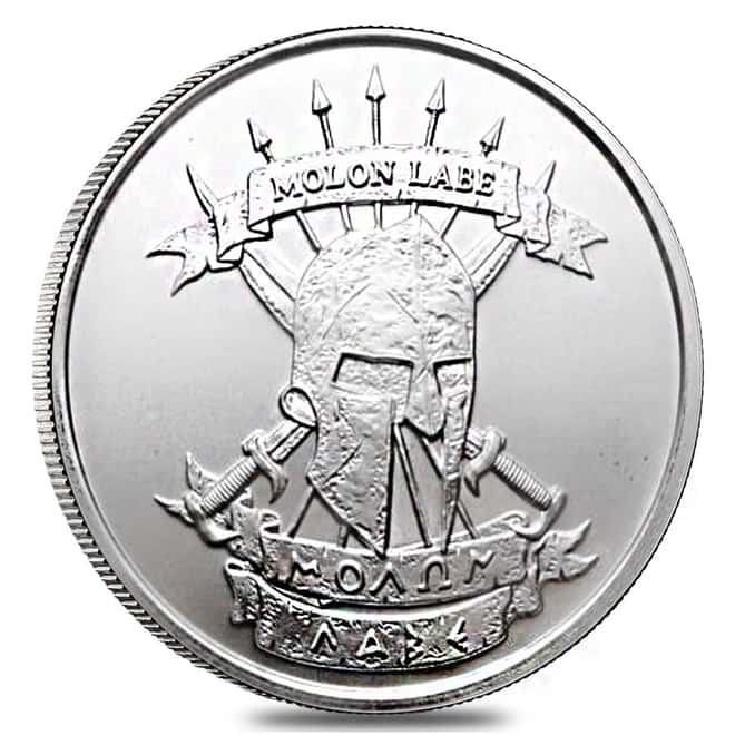 Molon Labe - Come and Take It - 1 Troy oz .999 Fine Silver Round