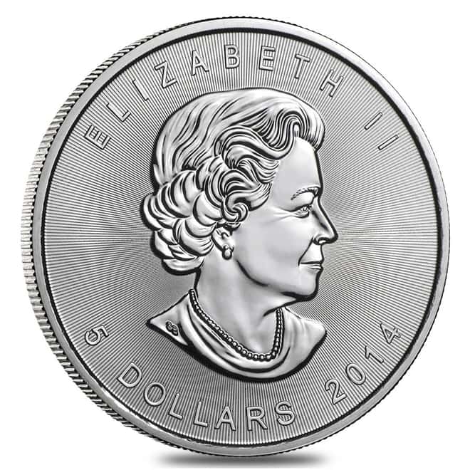 2014 1 oz Silver Canadian Maple Leaf