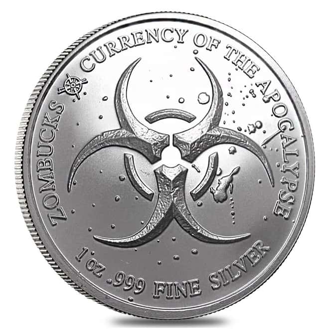 Zombucks "Murk Diem" 1 oz .999 Fine Silver Round