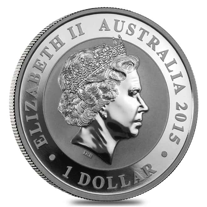 2015 1 oz Silver Australian Kookaburra Perth Mint .999 Fine BU In Cap