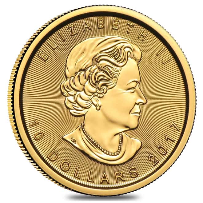 2017 1/4 oz Canadian Gold Maple Leaf $10 Coin .9999 Fine BU (Sealed)