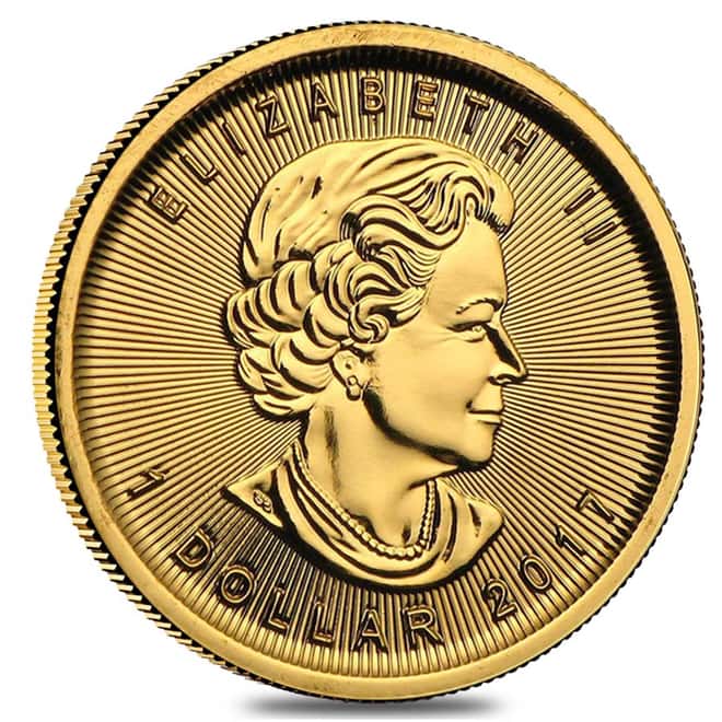 2017 1/20 oz Canadian Gold Maple Leaf $1 Coin .9999 Fine BU (Sealed) 