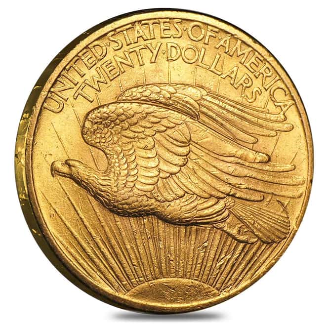 1907 $20 Gold Saint Gaudens Double Eagle No Motto - Almost Uncirculated AU - First Year of Issue