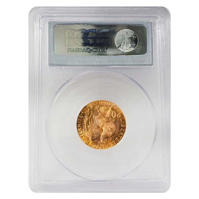 1911 France 20 Francs Rooster PCGS MS64