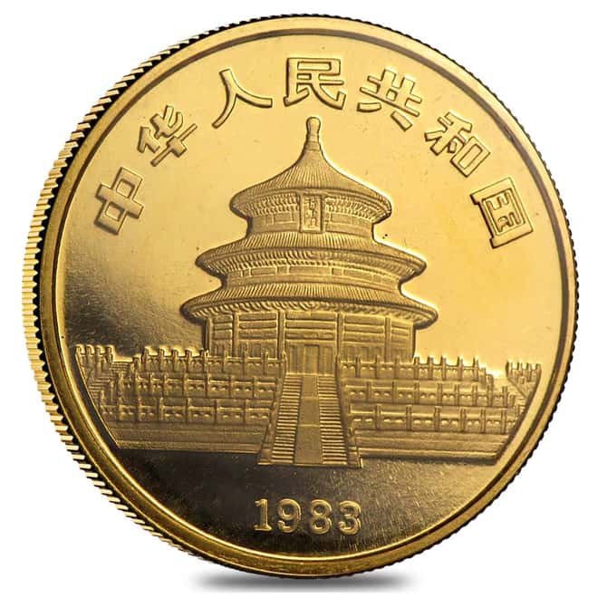 1983 1/2 oz Gold China Panda 50 Yuan Coin BU (Sealed)