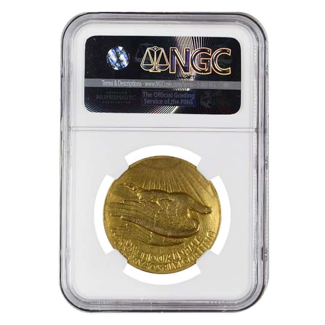 1907 $20 St. Gaudens Gold Double Eagle High Relief Flat Rim NGC VF Details