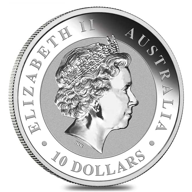 2016 10 oz Silver Australian Kookaburra Perth Mint .999 Fine BU In Capsule