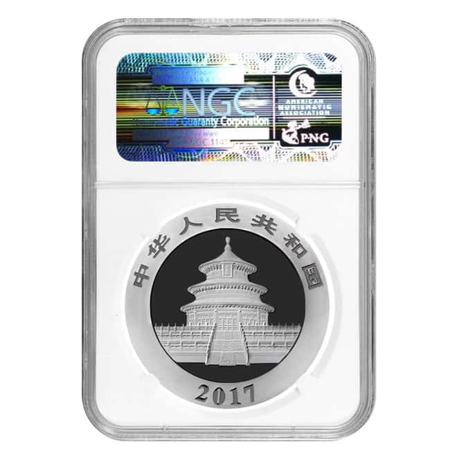 2017 30 gram Chinese Silver Panda 10 Yuan NGC MS 70 Early Releases