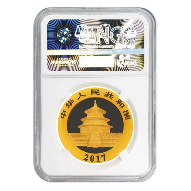 2017 30 gram Chinese Gold Panda 500 Yuan NGC MS 70 Early Releases