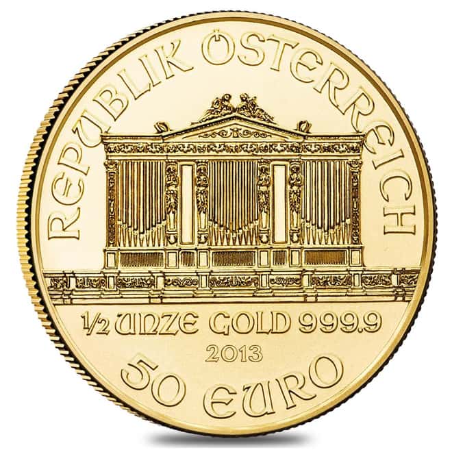 2013 1/2 oz Gold Austrian Philharmonic Coin