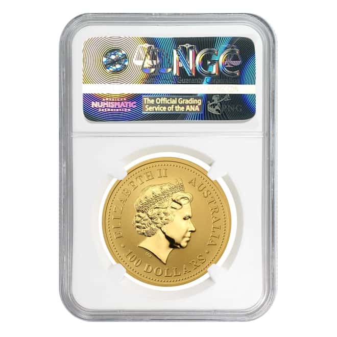 2002 1 oz Australian Gold Lunar Year of the Horse Coin NGC MS 69