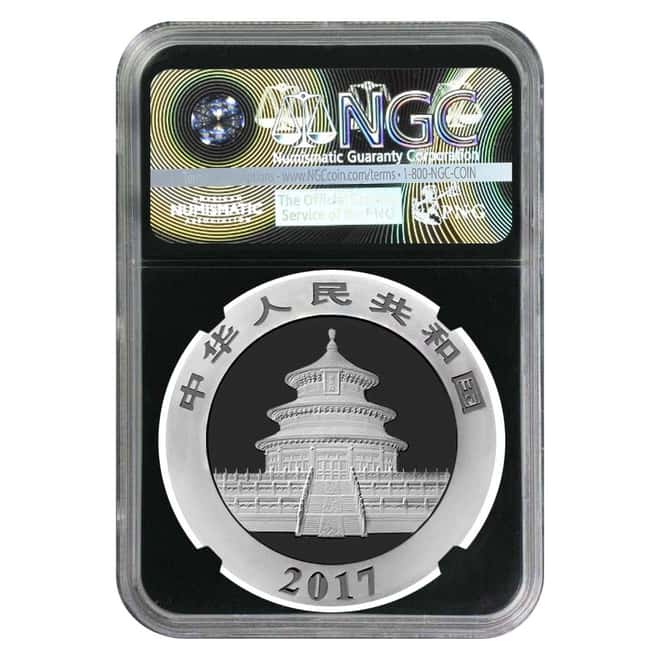 2017 30 gram Chinese Silver Panda 10 Yuan NGC MS 69 Early Releases (Retro)