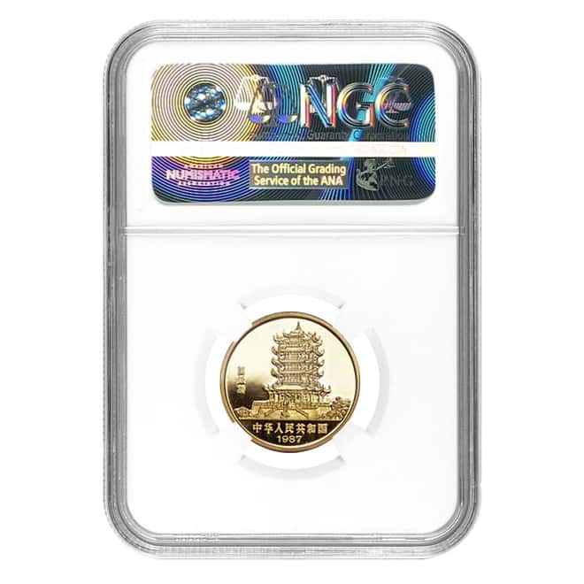 1987 8 gram China Gold Rabbit 150 Yuan NGC PF 68 (Lunar Series)